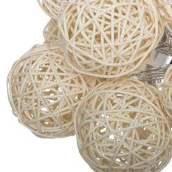 Girlanda led na baterie, rattanowa, 10 ledów, 162 cm
