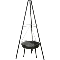 Grill ogrodowy trójnóg IGNIS z paleniskiem i rusztem, 151 cm