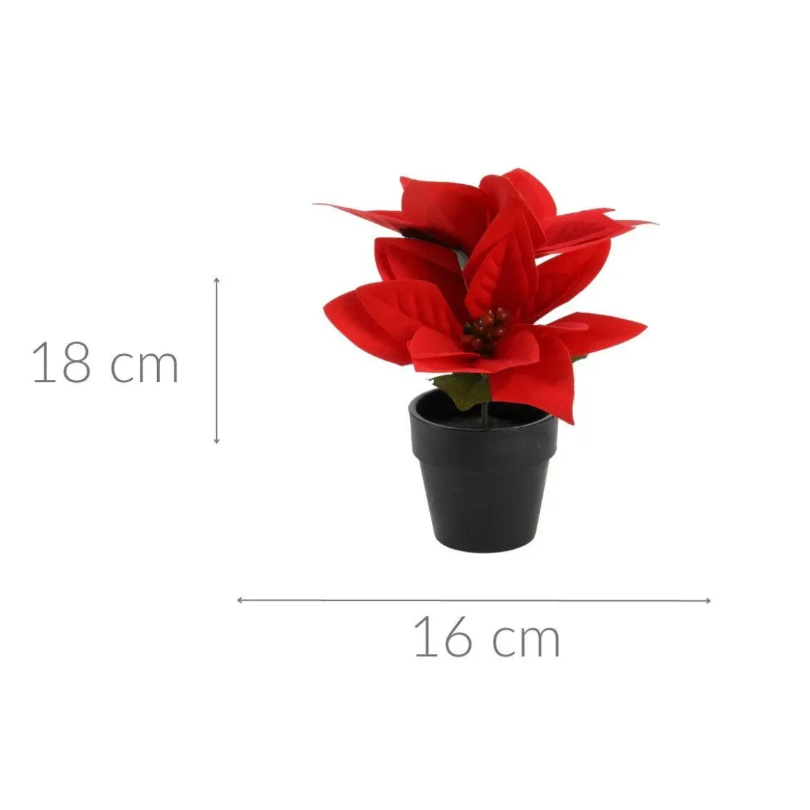 Gwiazda betlejemska sztuczna w doniczce, wys. 18 cm