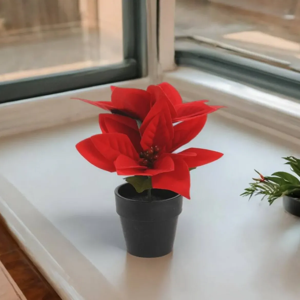 Gwiazda betlejemska sztuczna w doniczce, wys. 18 cm