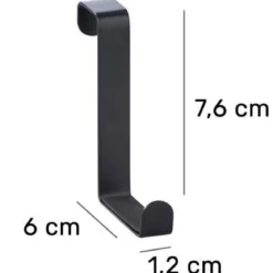 Haczyki na drzwi, zestaw ośmiu sztuk, metalowe, WENKO