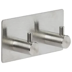 Haczyk samoprzylepny STIKY+ 2 uchwyty, stal nierdzewna, 9 x 2,8 x 4,5 cm