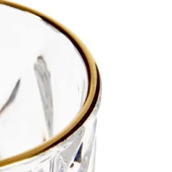 Kieliszek do wody ze złotą obwódką GOLDEN, 254 ml, 6 sztuk