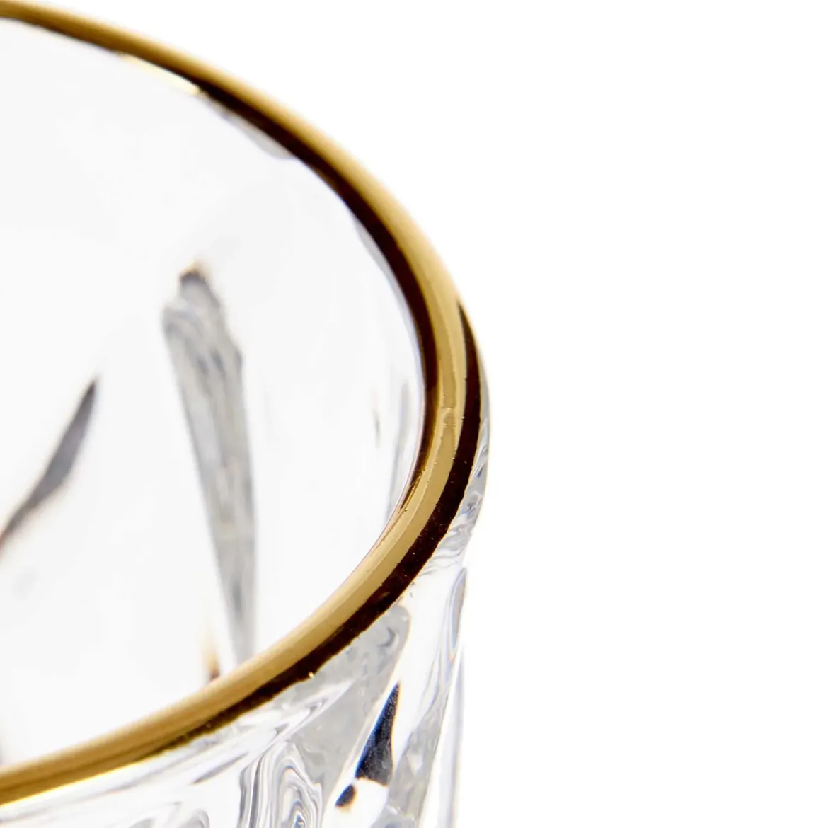 Kieliszek do wody ze złotą obwódką GOLDEN, 254 ml, 6 sztuk