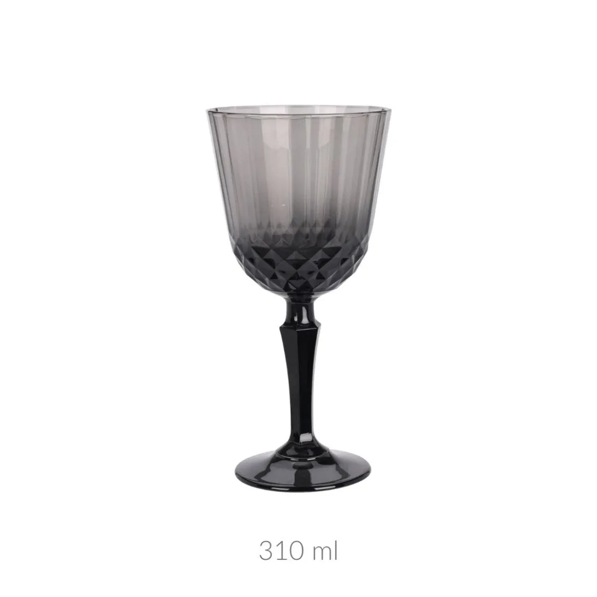 Kieliszek na wino z szarego szkła, 310 ml