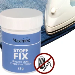Klej w proszku do materiału, do szybkiej naprawy odzieży FABRIC-FIX, Maximex