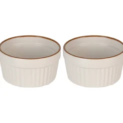 Kokilki do zapiekania, porcelanowe, 2 sztuki, 200 ml, Ø 10 cm