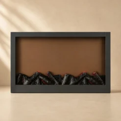 Kominek dekoracyjny LED, metalowy, 10 x 41 x 25 cm