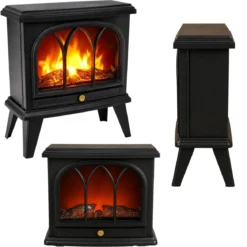Kominek dekoracyjny LED wolnostojący, 15 x 31 x 36 cm