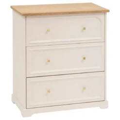 Komoda z 3 szufladami MOHEA, 72 x 39 x 81 cm, beżowa