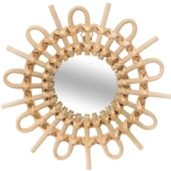 Komplet luster dekoracyjnych z wikliny, Ø 28 cm, 3 sztuki