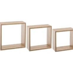 Komplet trzech półek dekoracyjnych ściennych CUBE L