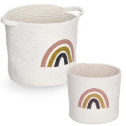 Kosz do przechowywania z plecionki RAINBOW, Ø 32 cm