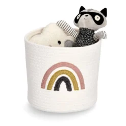 Kosz do przechowywania z plecionki RAINBOW, Ø 25 cm