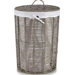 Kosze wiklinowe z materiałową wyściółką RUSTIC, 2 sztuki