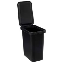Kosz na śmieci, czarny, 12 l