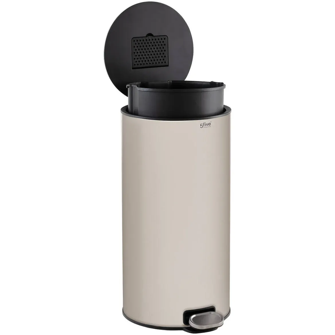 Kosz na śmieci metalowy DELTA, z neutralizatorem zapachów, 30 l