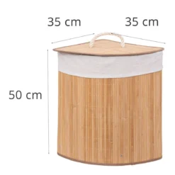 Kosz na pranie BAMBOO narożny, 48 l