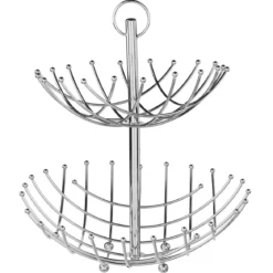 Koszyk metalowy na owoce, 40 cm, 2-poziomowy