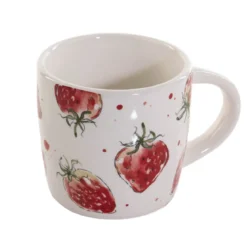 Kubek ceramiczny w truskawki STRAWBERRY, 450 ml
