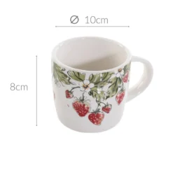 Kubek ceramiczny w truskawki STRAWBERRY, 450 ml