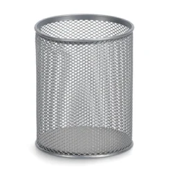 Kubek na przybory biurowe z metalowej siatki, Ø 11 cm
