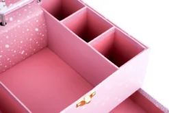 Kuferek na biżuterię z pozytywką i lusterkiem