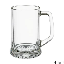 Kufle do piwa z uchem, 4 szt. 320 ml