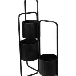 Kwietnik metalowy FLOWER, 3 poziomy, 57 cm
