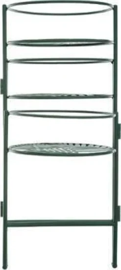 Kwietnik metalowy stojący LEAF, 3 podstawki na kwiaty, 49 cm
