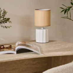 Lampa ceramiczna TYLIA, Ø 13 x 26,5 cm, biała