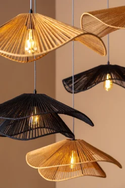 Lampa do jadalni nad stół SOMBRERA, klosz z plecionki, Ø 60 cm