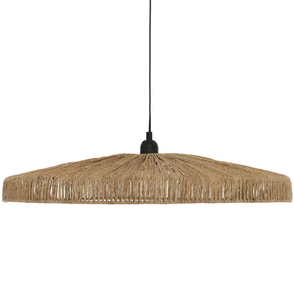 Lampa nad stół w jadalni BELLAMY, pleciony klosz z juty, Ø 58 cm