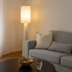 Lampa podłogowa BLANCA, Ø 28 x 124 cm, beżowa