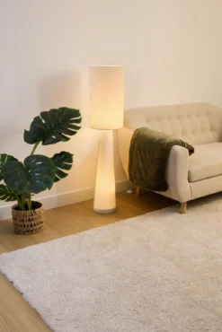 Lampa podłogowa BOUCLE, Ø 28 x 124 cm, biała