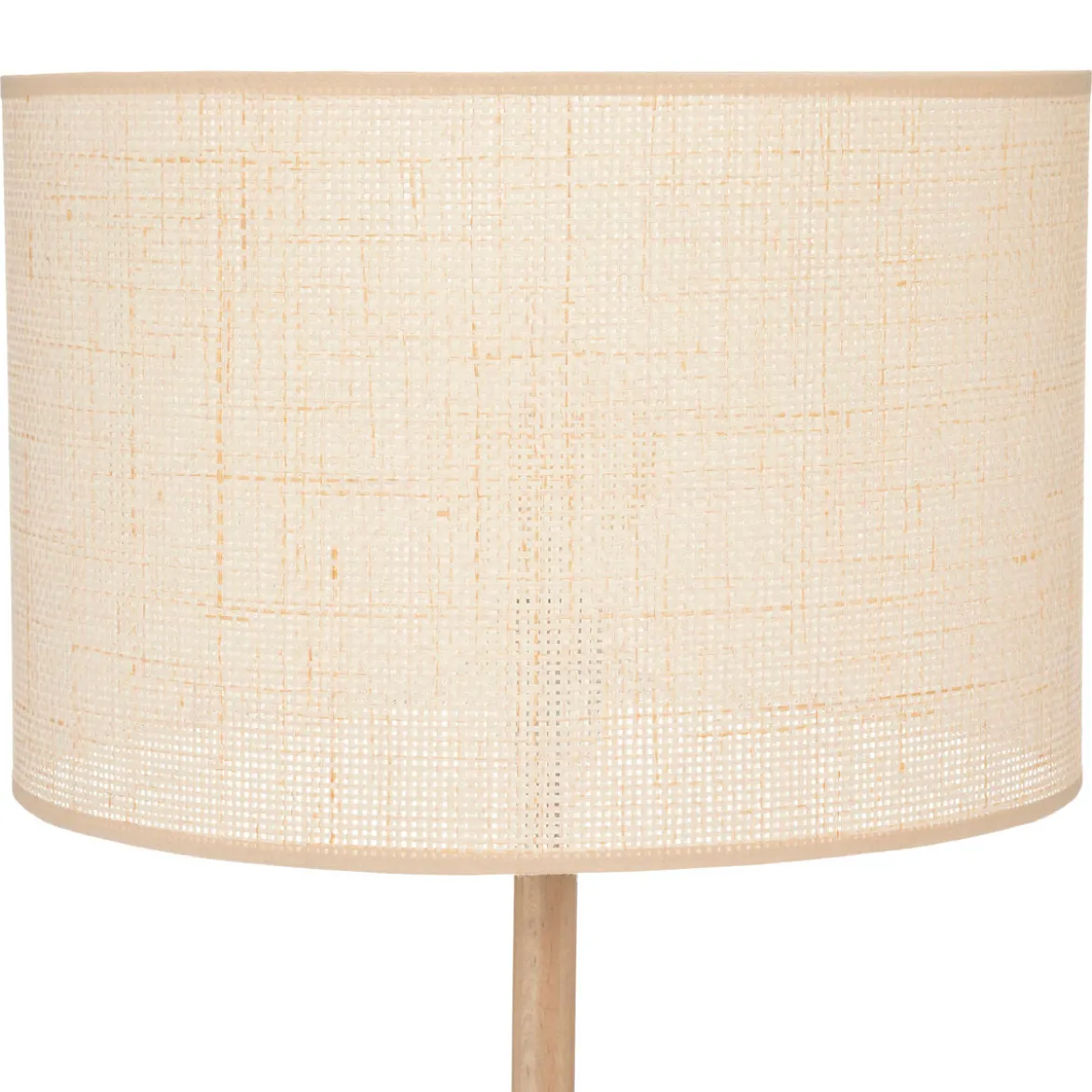 Lampa podłogowa DELLA, drewniana podstawa, 149,5 cm