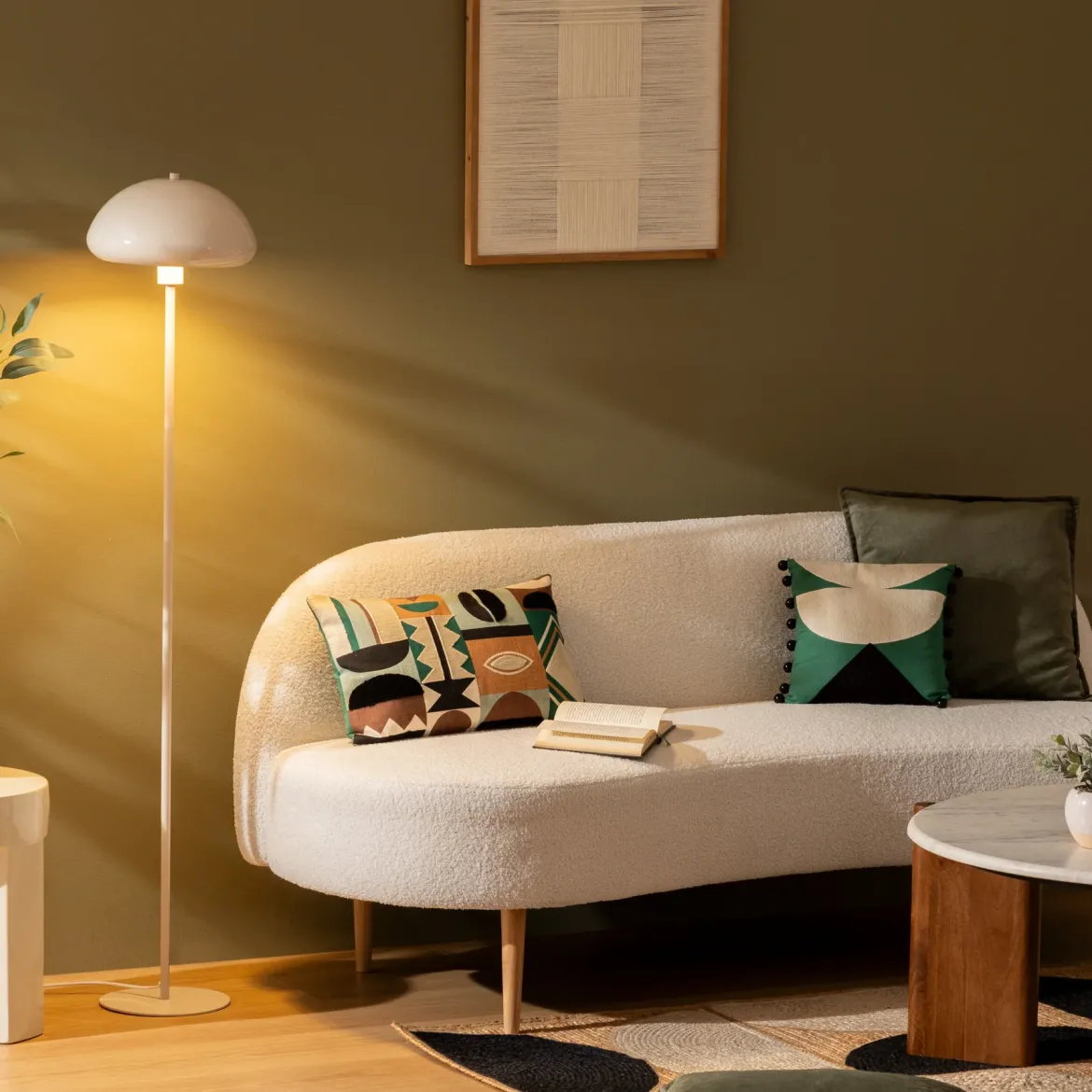 Lampa podłogowa grzybek SAVIO metalowa, 140 cm