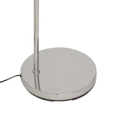 Lampa podłogowa łukowa FLORIS, metalowa, srebrna, 177 cm