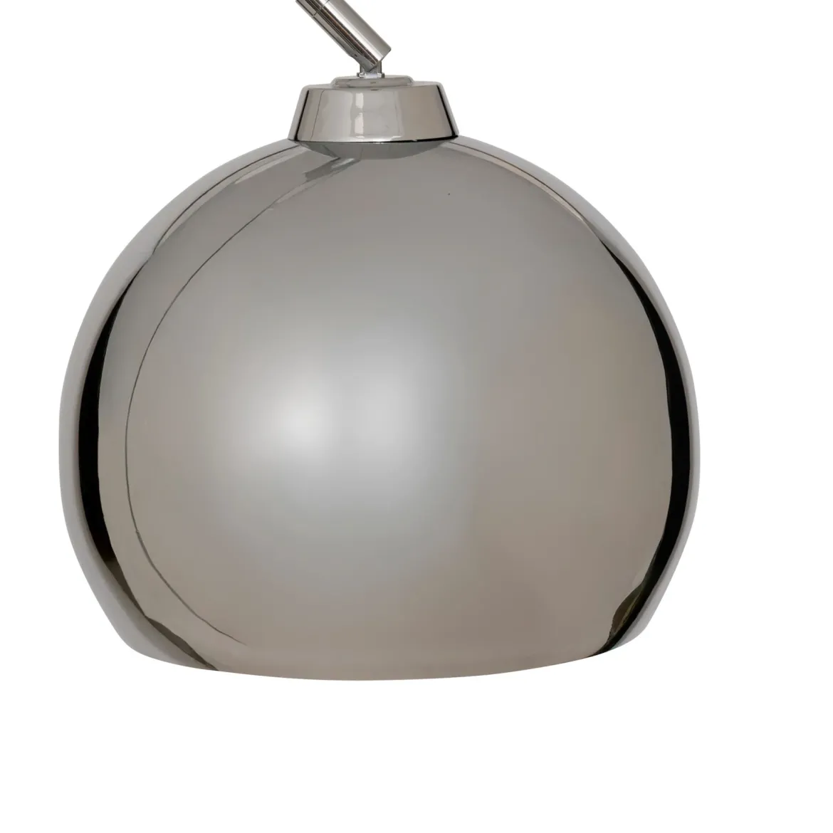 Lampa podłogowa łukowa FLORIS, metalowa, srebrna, 177 cm