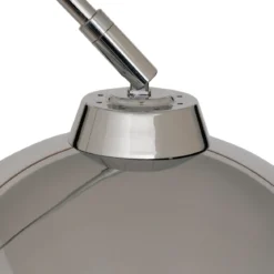 Lampa podłogowa łukowa FLORIS, metalowa, srebrna, 177 cm