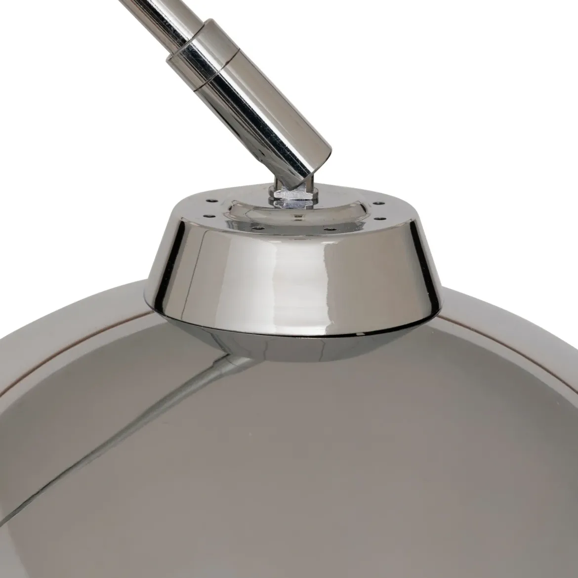 Lampa podłogowa łukowa FLORIS, metalowa, srebrna, 177 cm