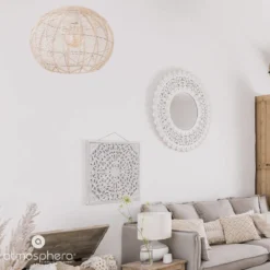 Lampa rattanowa nad stół KITA, Ø 38 cm