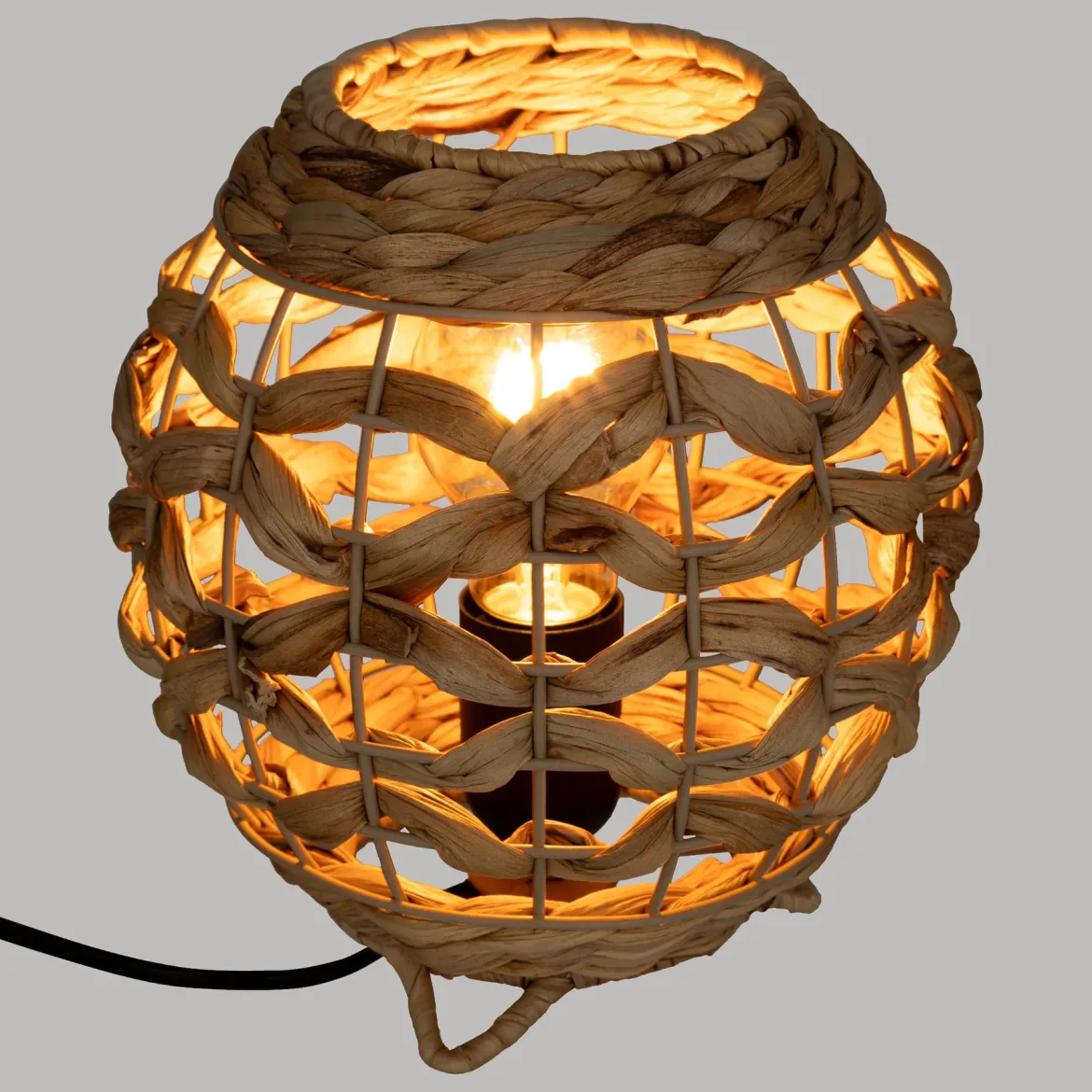 Lampa SAND, wys. 20 cm, naturalny hiacynt wodny
