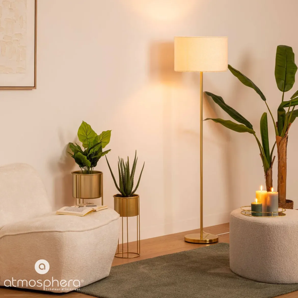Lampa stojąca z abażurem TINA, 150 cm