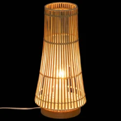 Lampa stołowa bambusowa MAHE, 38 cm