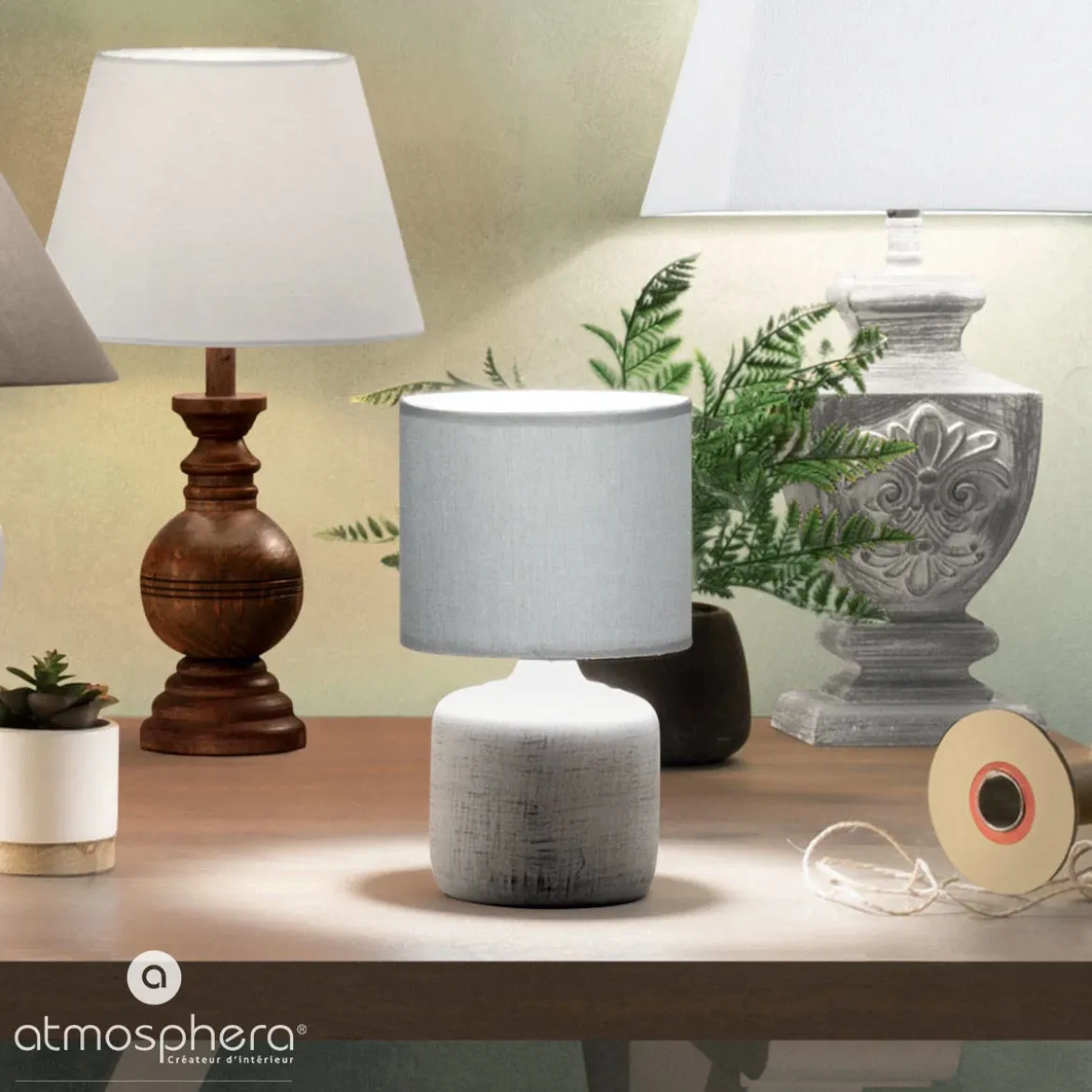 Lampa stołowa ceramiczna SALTA, Ø 15 cm