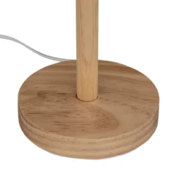 Lampa stołowa DELLA, drewniana podstawa, 42 cm