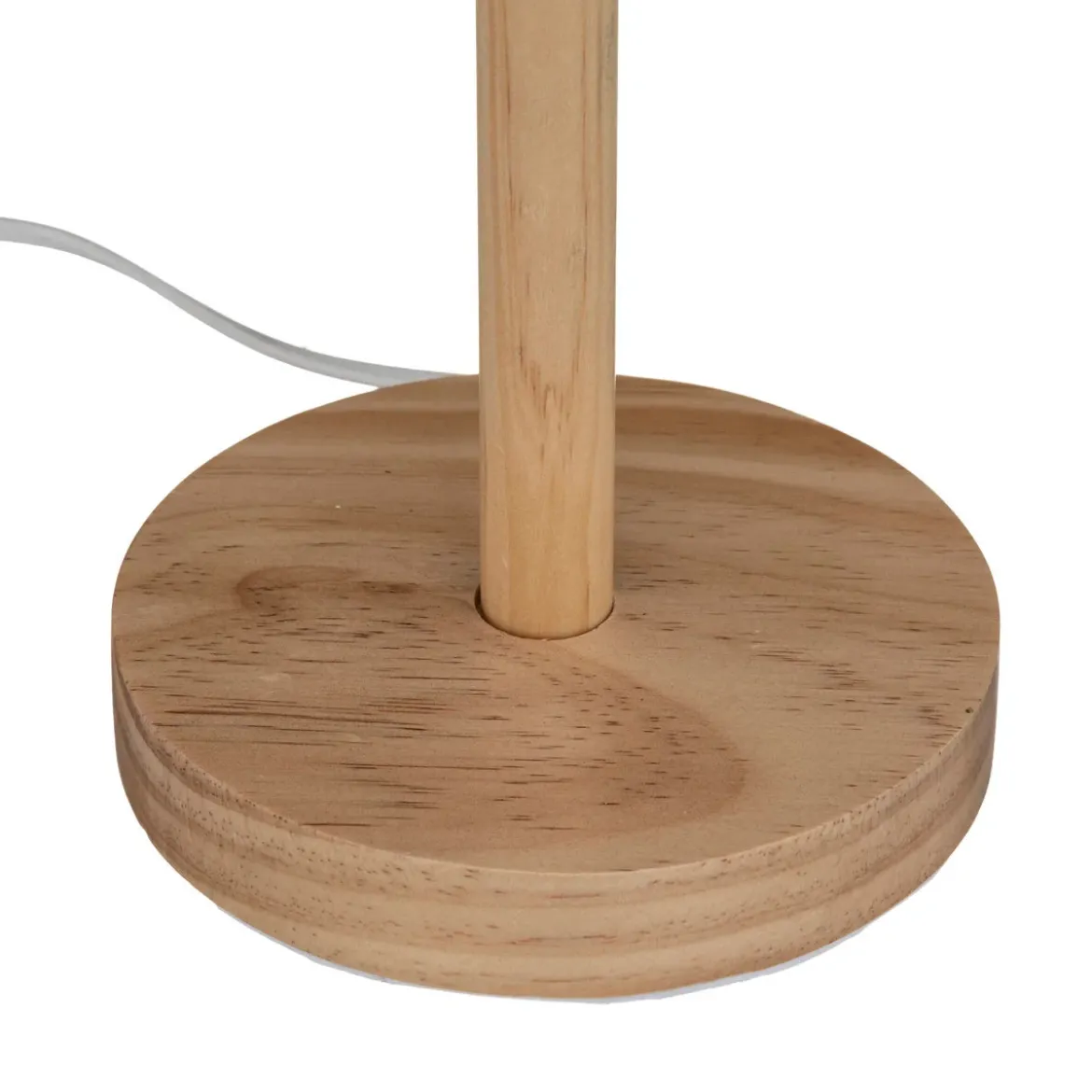 Lampa stołowa DELLA, drewniana podstawa, 42 cm