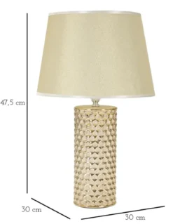 Lampa stołowa GLAM, ceramiczna, złota, Ø 30x47,5 cm