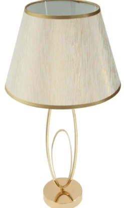 Lampa stołowa GLAM FLUSH, metalowa, złota, Ø 30x58 cm